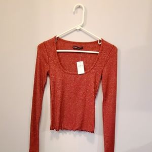Shimmer Maroon long sleeve shirt